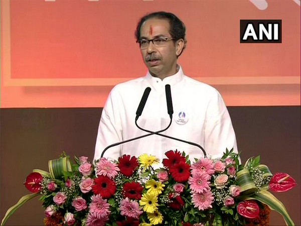 Maharashtra CM Uddhav Thackeray speaking in Mumbai on Sunday. Photo/ANI