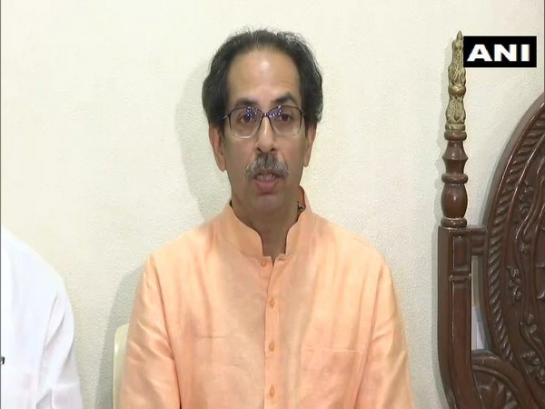 Shiv Sena chief Uddhav Thackeray addressing a press conference in Mumbai on Friday.