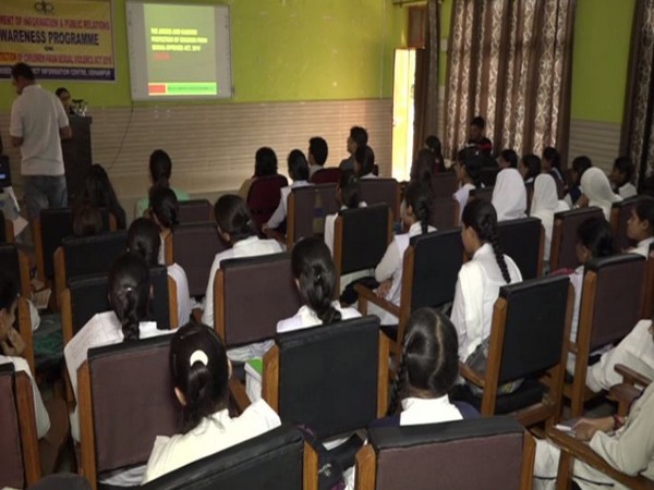 Girl students being educated about POCSO act in Udhampur government high school (Photo/ANI)