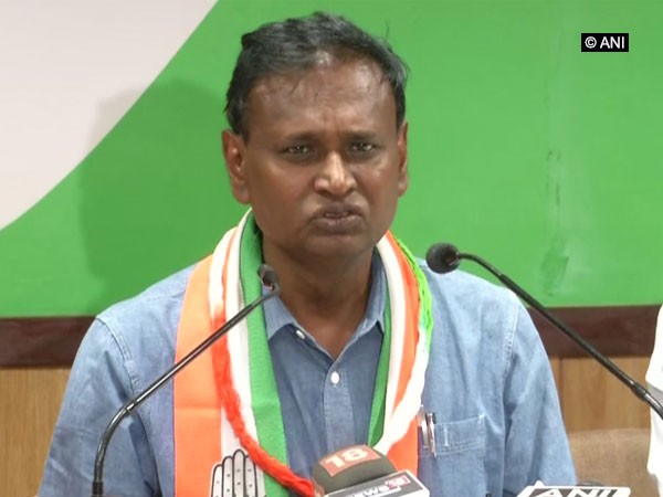 Congress leader Udit Raj addressing a press conference in Jaipur on Tuesday. Photo/ANI