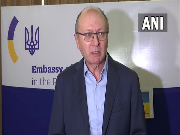 Ukrainian ambassador to India Igor Polikha at a press briefing here in New Delhi.