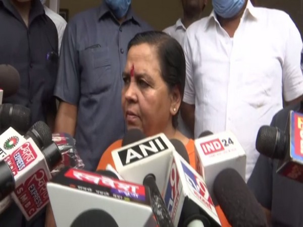 BJP leader Uma Bharti speaking to reporters in Bhopal, Madhya Pradesh on Tuesday. Photo/ANI