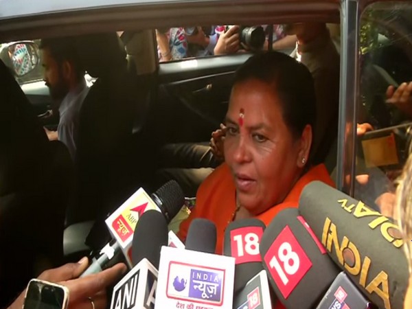 BJP leader Uma Bharti speaking to reporters in New Delhi on Saturday. Photo/ANI