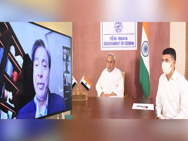 Odisha Chief Minister Naveen Patnaik holds discussion with ArcelorMittal Group Chairman Lakshmi Mittal on Saturday