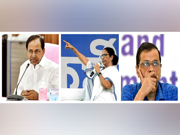 K. Chandrasekhar Rao, Mamata Banerjee, Arvind Kejriwal (File pic)