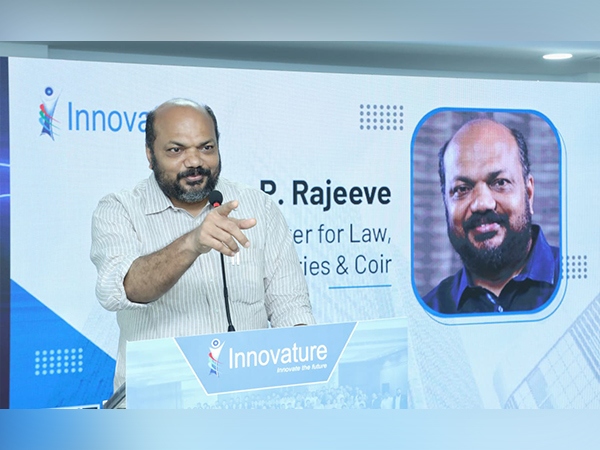 Kerala Minister for Law, Industries and Coir P Rajeev inaugurating a new facility of Innovature at Infopark Phase 2 SEZ in Kakkanad. 