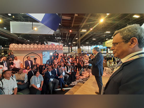 Indian Ambassador to France Jawed Ashraf at Vivatech 2022 conference in Paris.