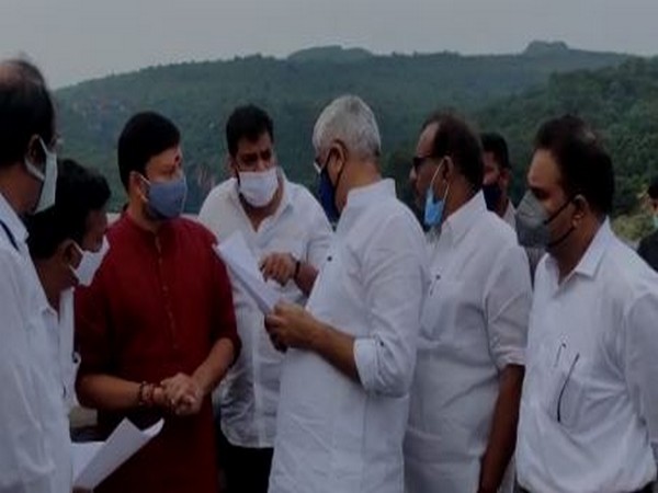 Union Minister inspects measures taken to resolve water scarcity in Tirumala on Saturday. Photo/ANI