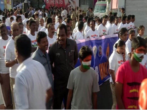 'Run for Unity' programme conducted in Vijayawada [Photo/ANI]