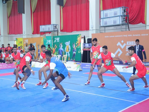 Chaudhary Bansi Lal University in action during Khelo India University Games 2021 (Image: SAI media)