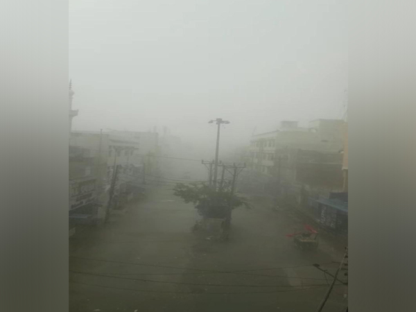Heavy rain lashed parts of Hyderabad on Sunday. Photo/ ANI