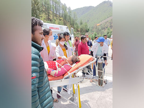 Injured women airlifted to AIIMS from Uttarkashi. (ANI/photo)