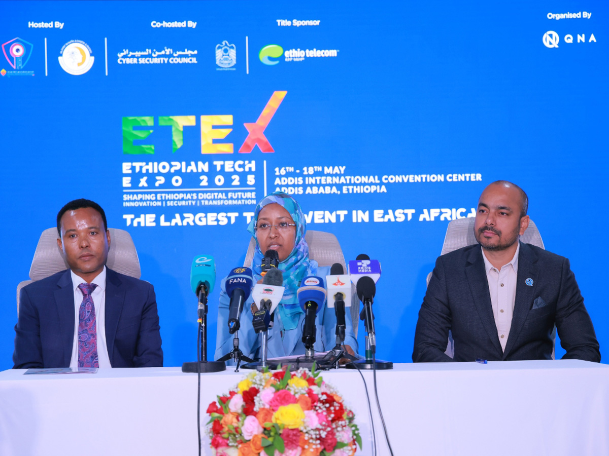 H.E. Dr. Worku Gachena, Director General of EAII, Madam Tigist Mohammed, Deputy General Director of INSA and Ankit Shukla, Managing Director of QNA