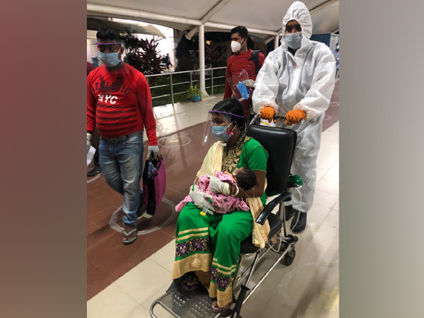 The newborn, with his family, flown to Kolkata from Agartala by Air India. Photo/ANI