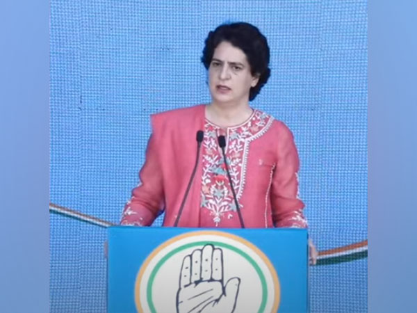 Priyanka Gandhi Vadra addressing virtual rally (Photo/ANI)