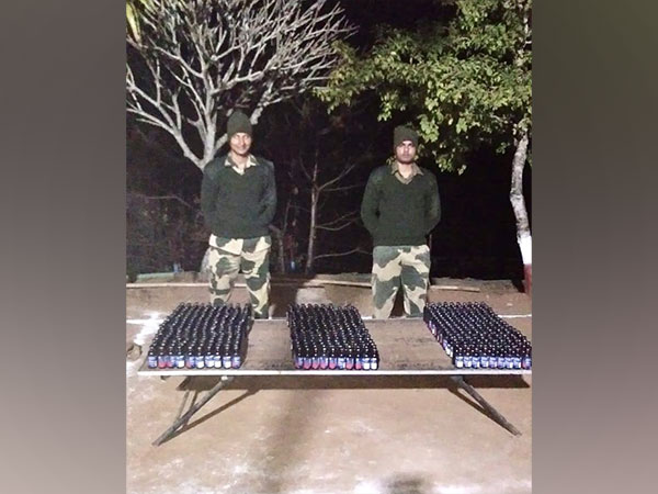 597 bottles of Phensedyl were seized by BSF. (Photo/ANI)