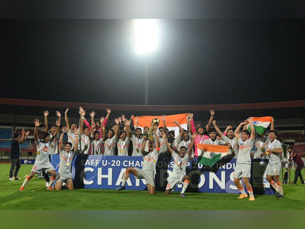 Indian team celebrating their win. (Photo- AIFF)
