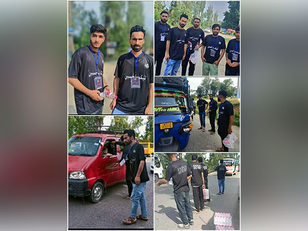 J-K Peoples Justice Front serves drinking water to promote unity and peace (Photo/ANI)