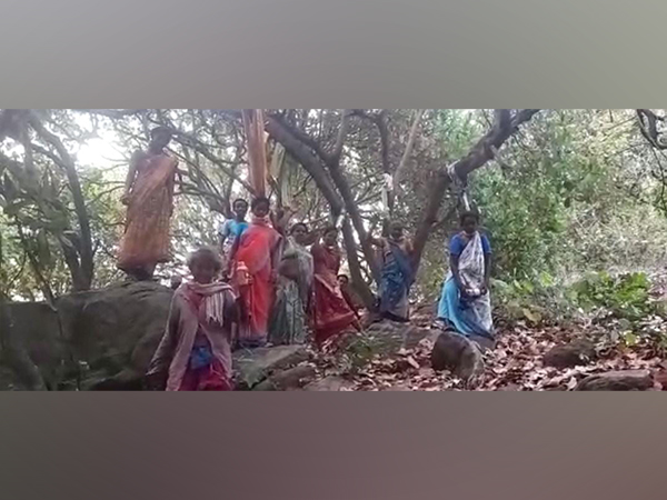 Tribal women stage protest symbolising suicide