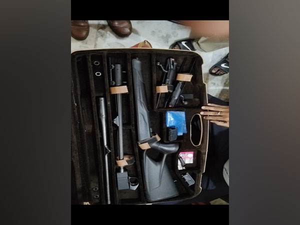 Weapons seized from Mukhtar Ansari's son Abbas Ansari in New Delhi.