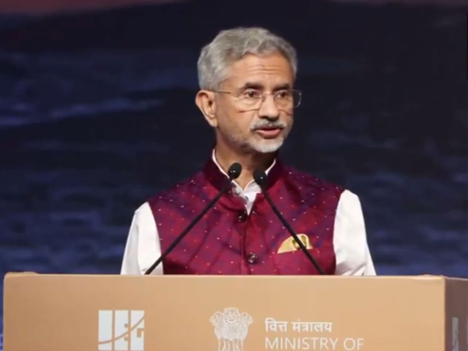 External Affairs Minister S Jaishankar speaking at 4th Kautilya Economic Conclave in New Delhi (Photo/ANI)