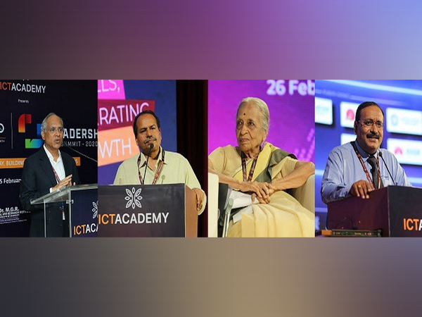    L-R: Lakshmi Narayanan, Chairman, ICT Academy; Hans Raj Verma IAS, Additional CS (FAC) - IT, TN; Dr V Shanta, Chairman, Adyar Cancer Institute; M Sivakumar, CEO, ICT Academy.