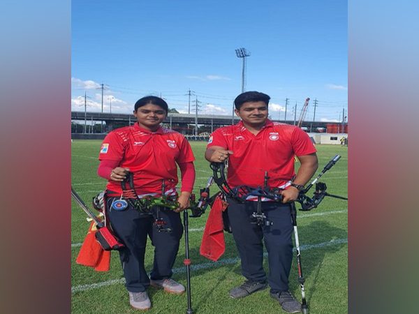 Archers Vennam Jyothi and Abhishek Verma defeated Chinese opponents in the 21st Asian Archery Championship in Bangkok. (Photo/ANI)