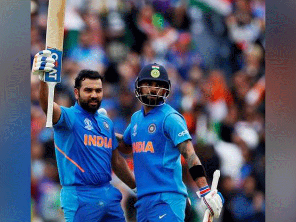 India batsman Rohit Sharma (left) and skipper Virat Kohli (right)
