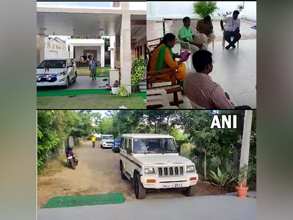 Visuals from Directorate of Vigilance and Anti-Corruption conducting raids at premises of former MLA of AIADMK, KPP Baskar. (ANI)