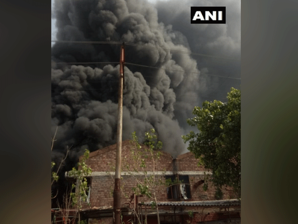 Fire breaks out in a factory at Noida's phase-2 industrial area (photo/ANI)