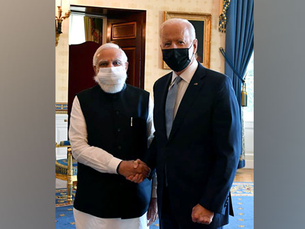 President Joe Biden with Prime Minister Narendra Modi