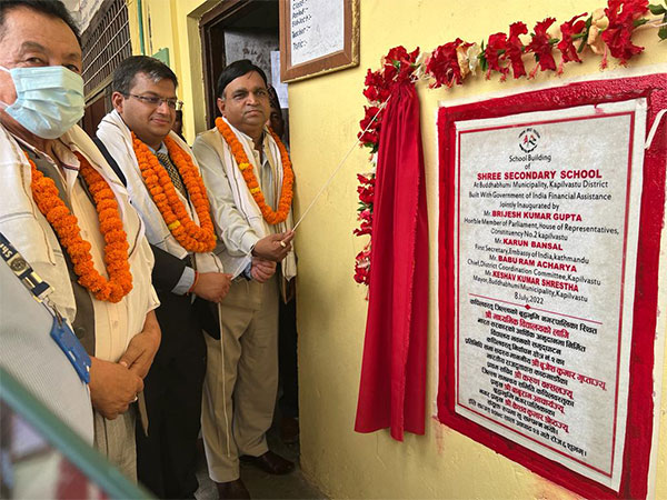 Karun Bansal, First Secretary of Embassy of India inaugurates school in Nepal