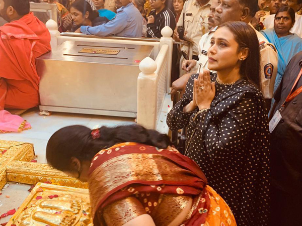 Rani Mukerji at Shirdi temple, Maharashtra, on Monday. 