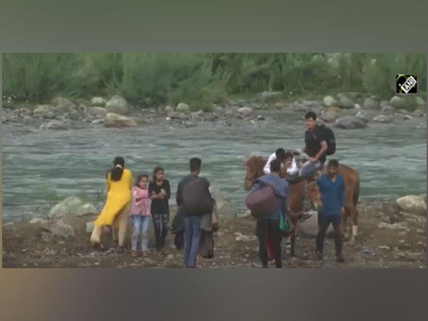 Visual of tourists in Pahalgam (Photo/ANI)