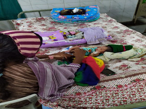 The twin girls were born eight-days back at an hospital in Krishna district.