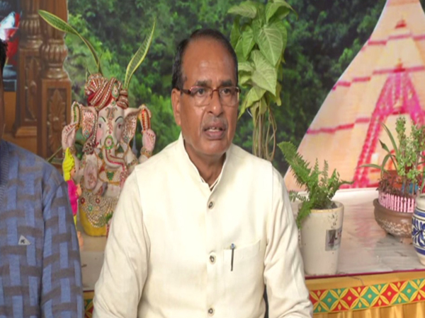 BJP leader Shivraj Singh Chouhan speaking to reporters in Bhopal on Friday.
