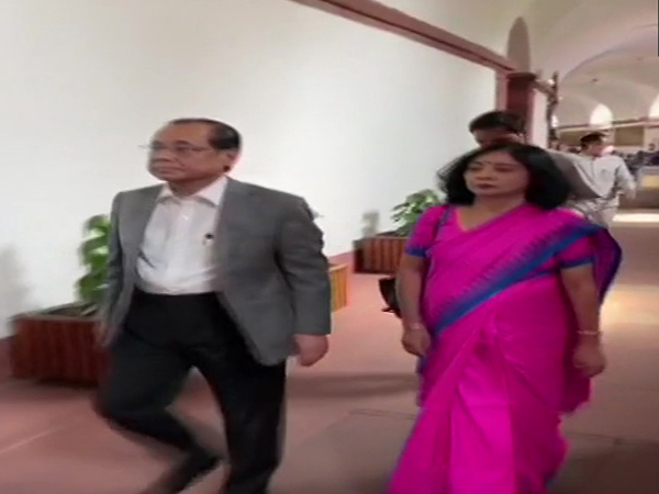 Former CJI Ranjan Gogoi in the Parliament on Thursday. Photo/ANI