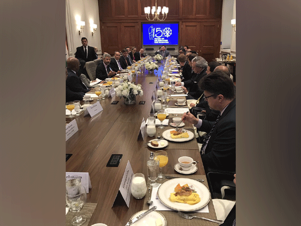 External Affairs Minister S Jaishankar addressing the US-India Business Council on Wednesday in Washington (Picture Credits: UIBC/Twitter)