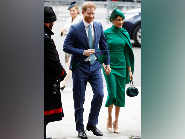 Britain's Prince Harry and Meghan, Duchess of Sussex, arrive for the annual Commonwealth Service at Westminster Abbey in London,