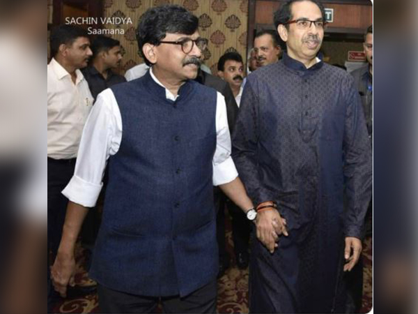 Shiv Sena's Rajya Sabha MP Sanjay Raut with former Maharashtra CM Uddhav Thackeray (Photo credit: Twitter @rautsanjay61)