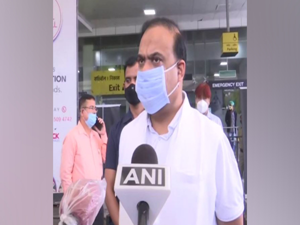 Assam Health Minister Himanta Biswa Sarma speaking to ANI in Guwahati on Monday. (Photo/ANI)