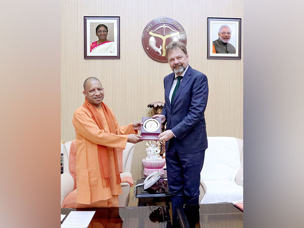 Ambassador of Germany Philipp Ackermann meets Chief Minister Yogi Adityanath (Photo/ANI)