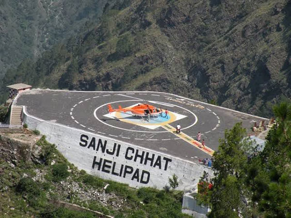 Visual from Sanji Chhat helipad (Photo/ANI)