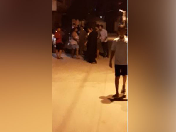 A still from the viral video in which a group of miscreants can be seen thrashing the victim. Photo/ANI