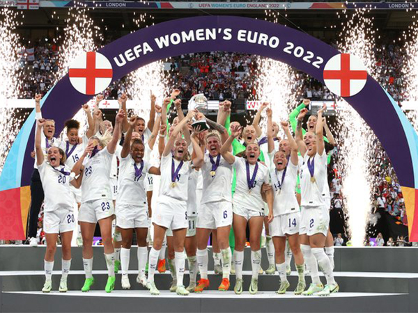 England team celebrating (Photo:Twitter/UEFA Women's Euro 2022)
