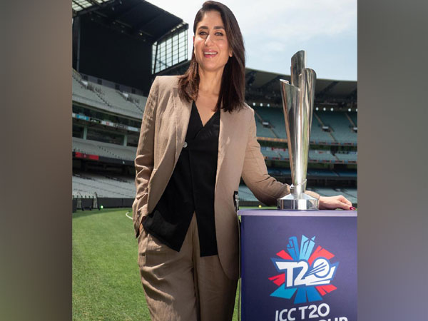 Kareena Kapoor Khan with ICC Women's T20 World Cup Trophy. (Photo/T20 World Cup Twitter)