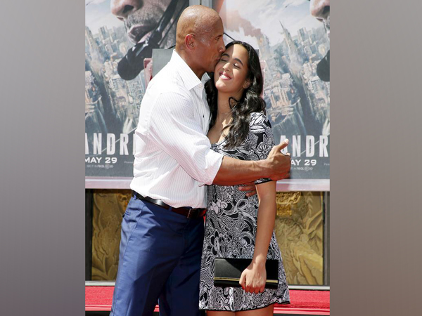 Dwayne Johnson along with daughter Simone Johnson 