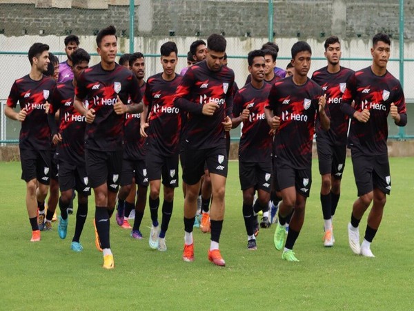 U-20 Indian team during practice (Photo: AIFF Media)