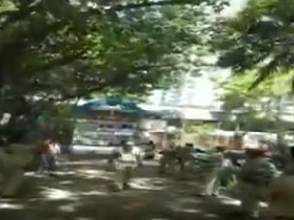 Police officials at Mumbai's JJ Marg Police Station welcoming three cops as they rejoined work today.