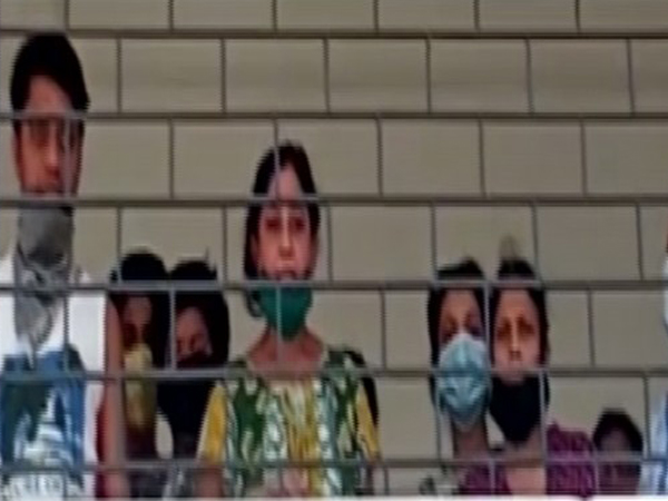 People in quarantine facility at ESI Hospital in Asansol. Photo/ANI